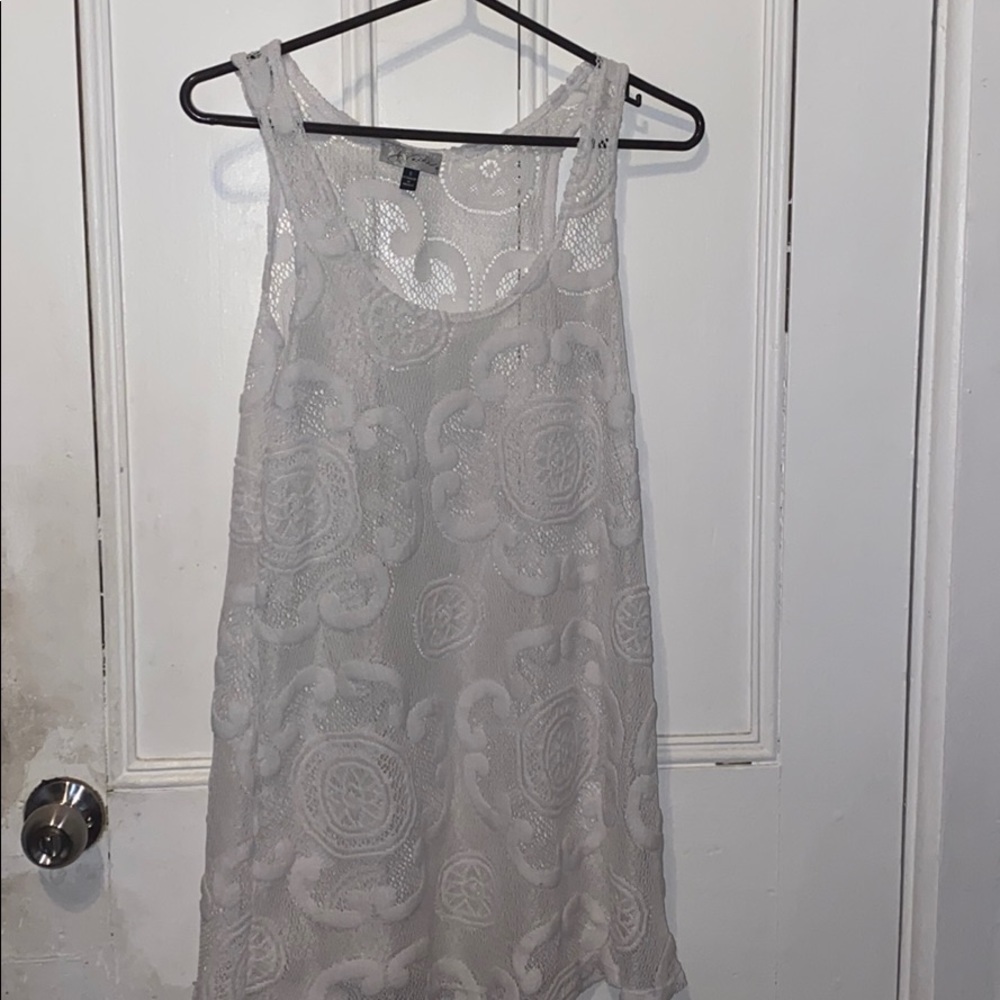 Lace See Through Beach Cover Up